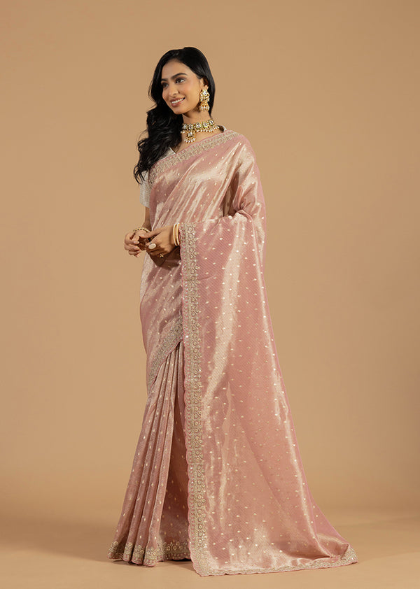 Blush Royale Organza Tissue Saree