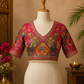 The Royal Gajraj Hand-work Patola Silk Blouse