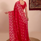 Exclusive Crimson Floral Party Wear Saree Online 2 | Sootkari