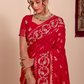 Exclusive Crimson Floral Party Wear Saree Online 3 | Sootkari