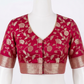 Sunlit Yellow & Red Aari Work Tissue Saree