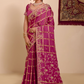 Magenta Zari-Check Wedding Saree Online 1 | Sootkari