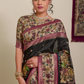 Midnight Black Floral Pattern Festive Saree Online 3 | Sootkari