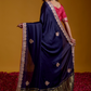 Midnight Blue Gold Party Wear Saree Online 2 | Sootkari