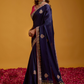 Midnight Blue Gold Party Wear Saree Online 3 | Sootkari 