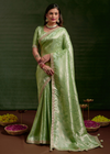 Mint Green Party Wear Saree Online 