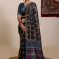 Black Viscose Festive Saree Online 1 | Sootkari