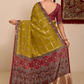 Olive-Green Printed Festive Saree Online 2 | Sootkari