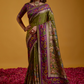 Olive Green Festive Saree Online 1 | Sootkari