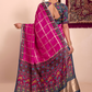 Magenta Golden Festive Saree Online 2 | Sootkari