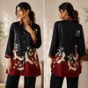 Crimson Crane Elegance Shirt