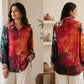 Crimson Abstract Print Shirt