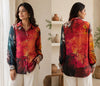 Crimson Abstract Print Shirt