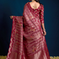 Floral Crimson Allure Saree