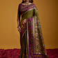 Olive Heritage Fusion Saree