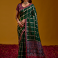 Forest Green Geometric Saree