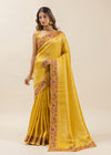 The Marigold Heritage Silk Saree