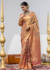 Copper Kanjivaram Zari Embellished Tissue Saree