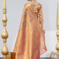 Copper Kanjivaram Zari Embellished Tissue Ready to Wear Saree