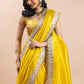 Shimmering   Lemon   Saree