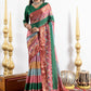 Rangrekha Kalamkari Striped Dola Silk Saree