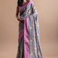 Floral Matka Tusser Saree