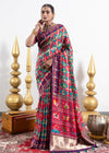 Rajwari Chokda Patola Print Dola Silk Saree