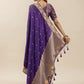 Royal Amethyst Floral Border Saree