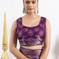 Lavender Zari Weave Border With Flowers Butta Dola Silk Ready to Wear Saree