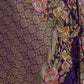 Royal Amethyst Floral Border Saree