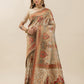 Kalamkari Heritage Ivory Silk Saree