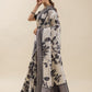 Ivory Elegance Printed Tusser Silk Saree