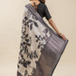 Ivory Elegance Printed Tusser Silk Saree