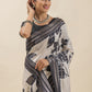 Ivory Elegance Printed Tusser Silk Saree