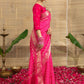 Pink Bandhani Print With Sequence Work Dola Silk Ready to Wear Saree