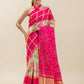 Crimson Bloom Bandhani & Floral Saree