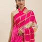 Crimson Bloom Bandhani & Floral Saree