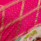 Crimson Bloom Bandhani & Floral Saree
