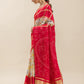 Crimson Bloom Bandhani & Floral Saree