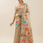 Gilded Garden Champagne Silk Saree