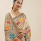 Gilded Garden Champagne Silk Saree