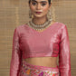 Aabroo Pink Traditional Tusser Weave Saree