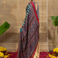 Blue Satin Shibori Print With Gajji Saree
