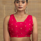 Charulata Striped Kalamkari Chinon Saree