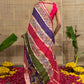 Charulata Striped Kalamkari Chinon Saree