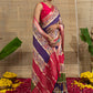 Charulata Striped Kalamkari Chinon Saree