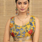 Mrignayani Chokda Dola Silk Kalamkari Saree