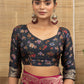Black Kaamini Floral Dola Tissue Saree