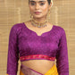 Mustard Yellow Bandhani Print With Motifs Butta Dola Silk Ready to Wear Saree
