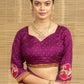 Red Bandhani Print With Elephant Butta Dola Silk Ready to Wear Saree